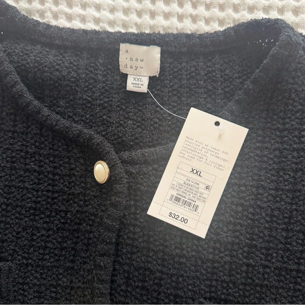 Women's Short Sleeve Lady Jacket Cardigan - A New Day NWT szXXL - Picture 6 of 6